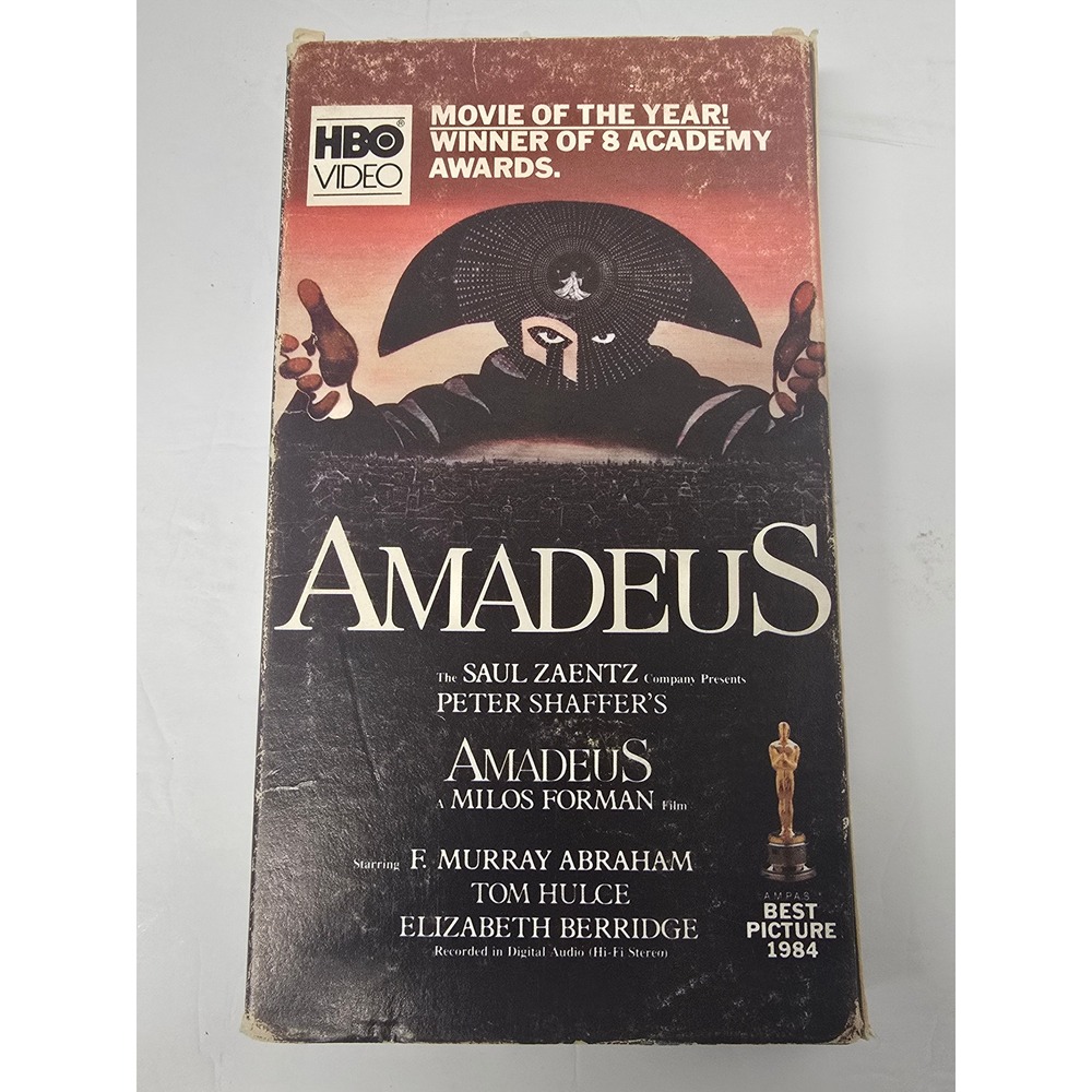 Vintage Amadeus VHS HBO Video 1984 Academy Award Winner F. Murray Abraham